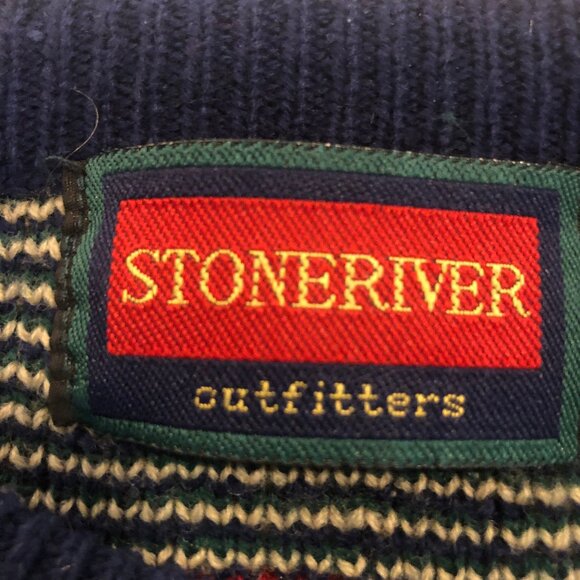 🧥 Vintage Stoneriver Outfitters Geometric Knit Sweater (Made in Korea) - Picture 6 of 14